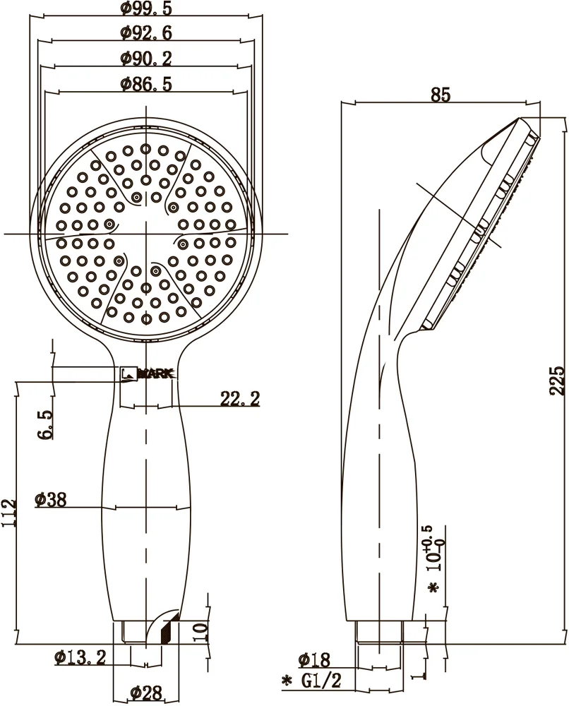 Душевая лейка Lemark Люкс LM8001C от магазина ЛесКонПром.ру