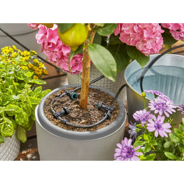 Комплект капельного полива Gardena aquaBloom на 20 растений от магазина ЛесКонПром.ру