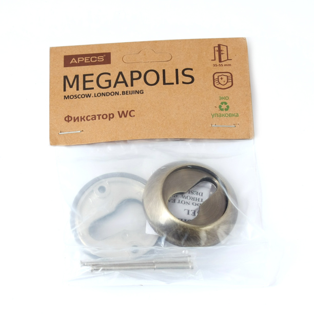 Дверные накладки под цилиндр Megapolis бронза от магазина ЛесКонПром.ру