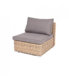 "Лунго" модуль диванный прямой с подушками, цвет соломенный (гиацинт)