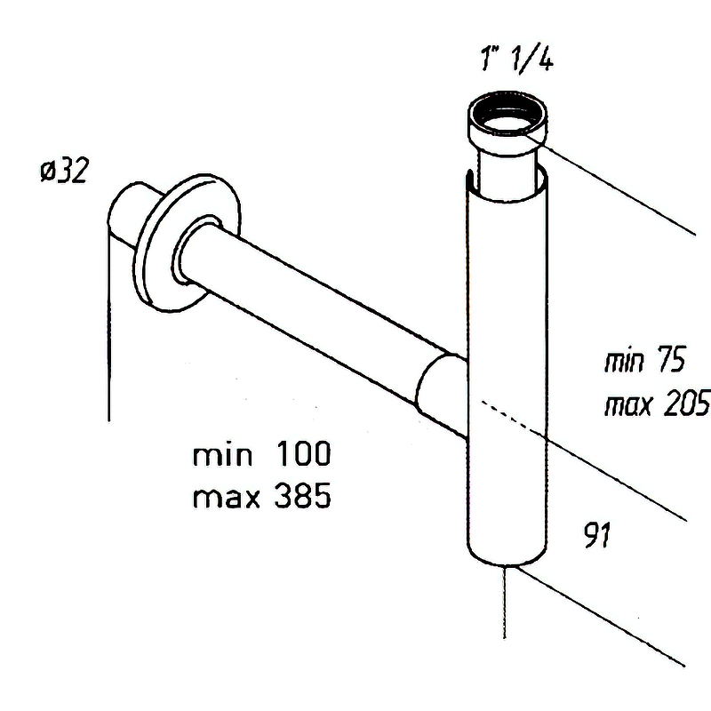 Сифон для раковины Migliore Ricambi 17932 Хром от магазина ЛесКонПром.ру