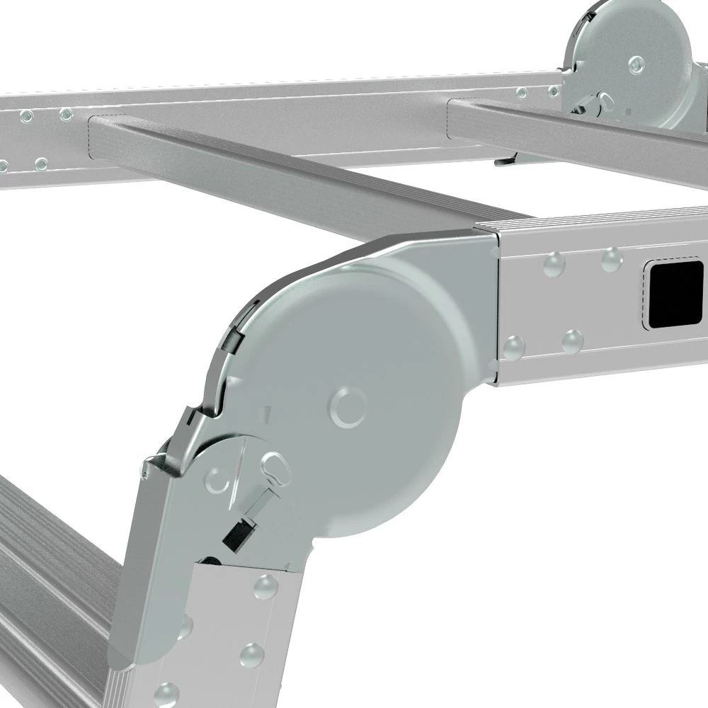 Профессиональная алюминиевая лестница-трансформер с развальцованными ступенями, ширина 500 мм NV3324 НОВАЯ ВЫСОТА 4Х3 арт.3324403 от магазина ЛесКонПром.ру