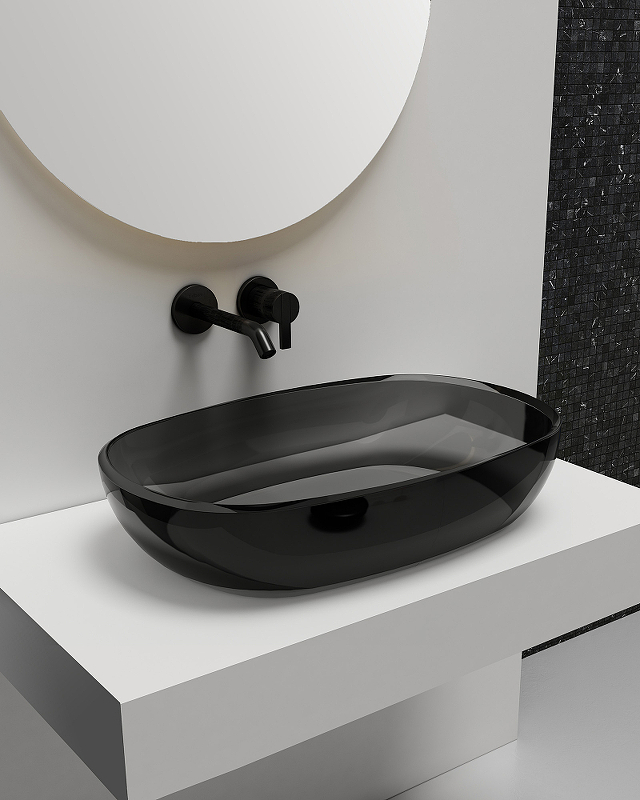 Раковина-чаша Abber Kristall 60 AT2805Onyx Черная от магазина ЛесКонПром.ру