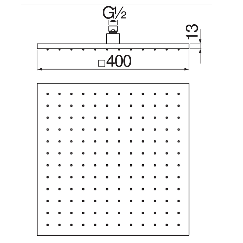 Верхний душ Nobili AD139/110CR Хром от магазина ЛесКонПром.ру