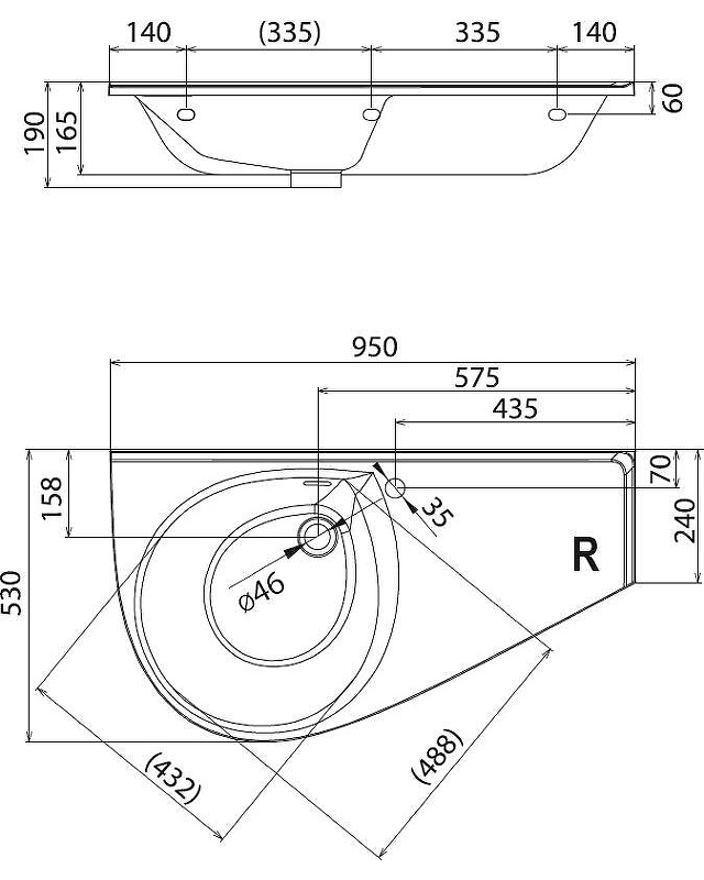 Раковина Ravak Avocado Comfort 95 P XJ9P1100000 Белая от магазина ЛесКонПром.ру