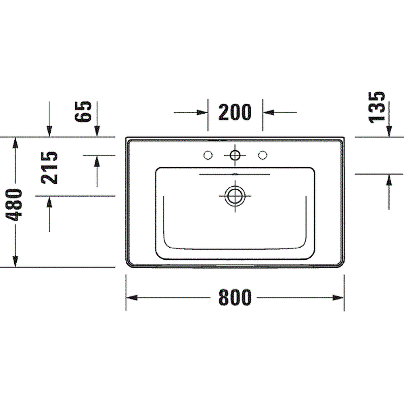 Раковина Duravit D-Neo 80 2367800000 Белая от магазина ЛесКонПром.ру