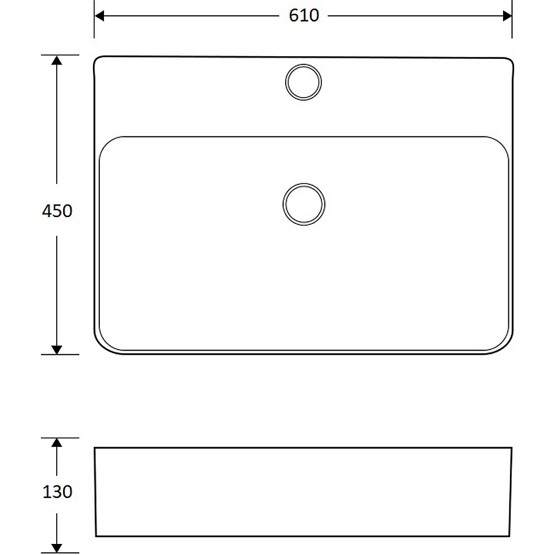 Раковина-чаша Mira 61 MR-6145 Белая от магазина ЛесКонПром.ру