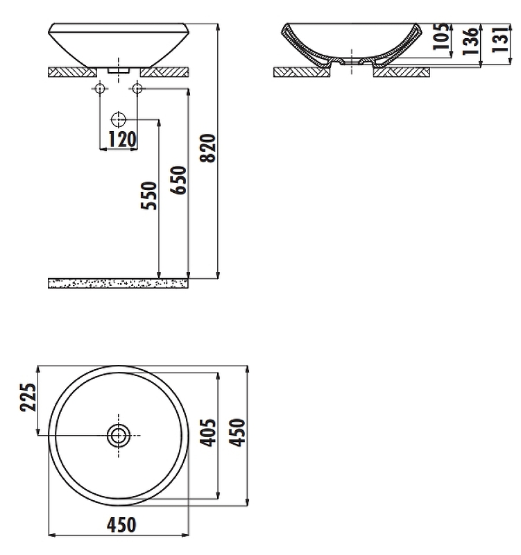 Раковина-чаша Creavit Minimal 45 MN045-00CB00E-0000 Белая от магазина ЛесКонПром.ру