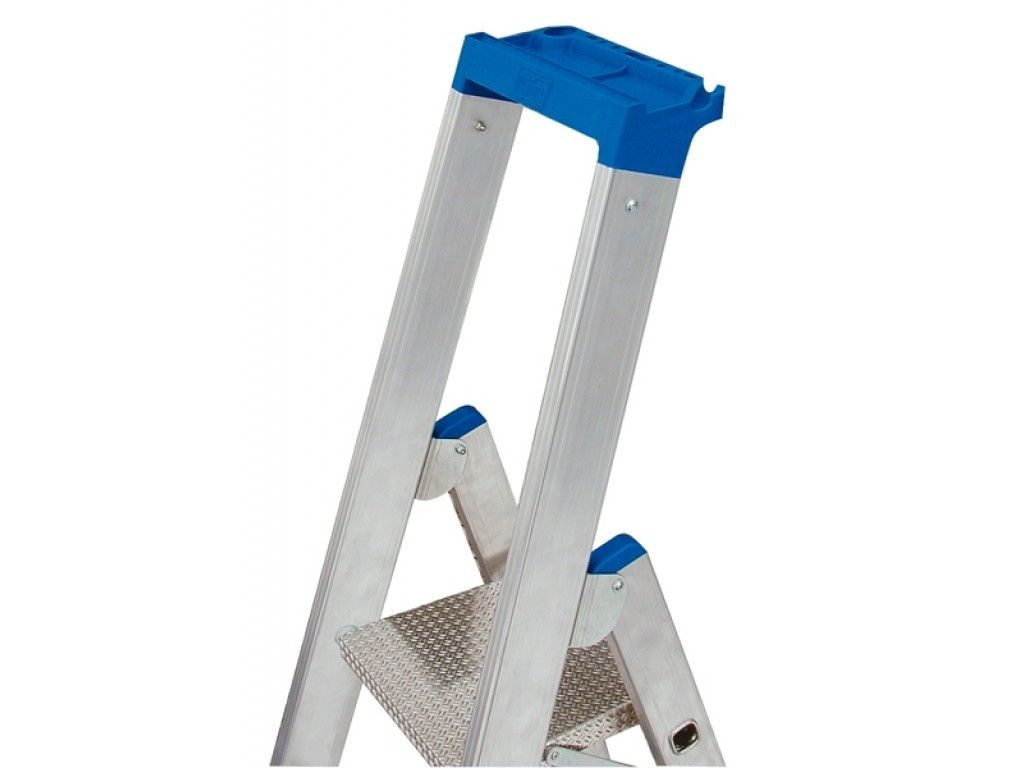 Стремянка алюминиевая Krause Stabilo с роликами 7 ступеней (арт. 124647) от магазина ЛесКонПром.ру