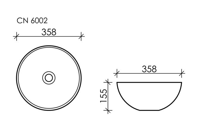 Умывальник накладной CERAMICA NOVA Element 80551223 от магазина ЛесКонПром.ру