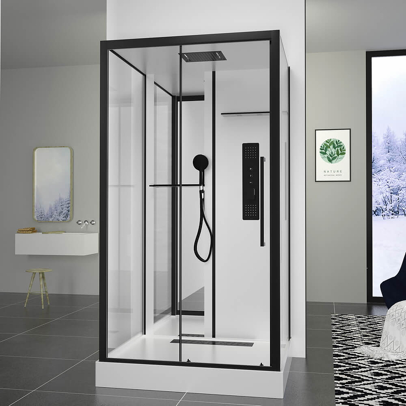 Душевая кабина Black&White Galaxy 8028000 с гидромассажем от магазина ЛесКонПром.ру