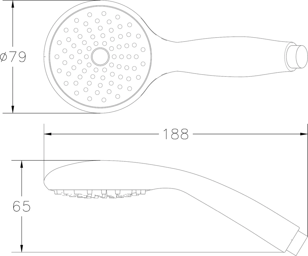 Душевая лейка Aquanet AF000-06C от магазина ЛесКонПром.ру