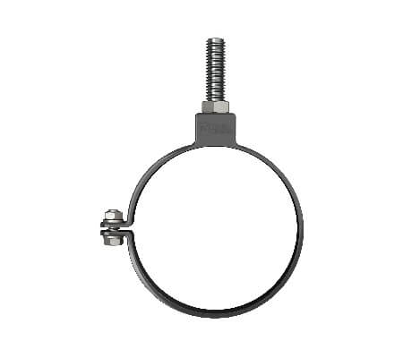 Хомут трубы универсальный ТЕХНОНИКОЛЬ ПВХ 125/82, дюбель L=140, черный от магазина ЛесКонПром.ру