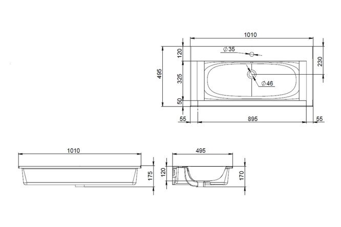 Раковина встраиваемая AM.PM Spirit 80529477 от магазина ЛесКонПром.ру