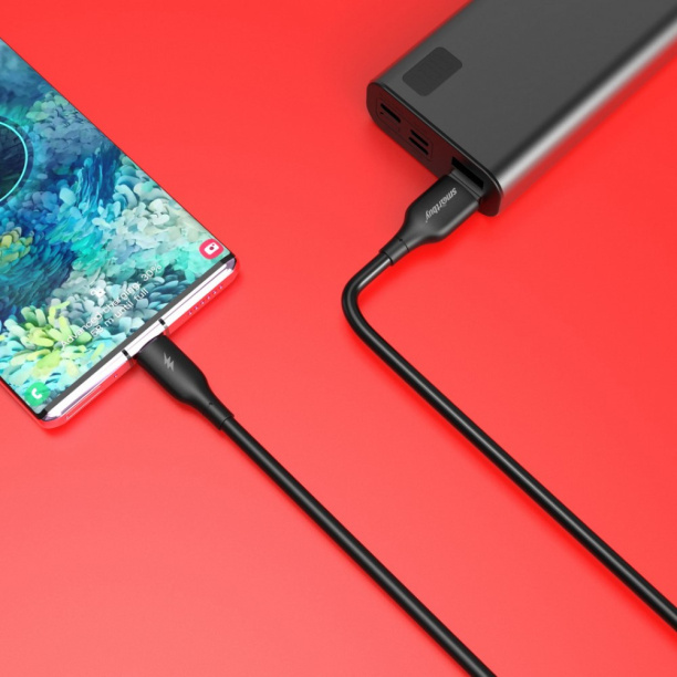 Кабель Smartbuy USB-microUSB 1 м черный от магазина ЛесКонПром.ру