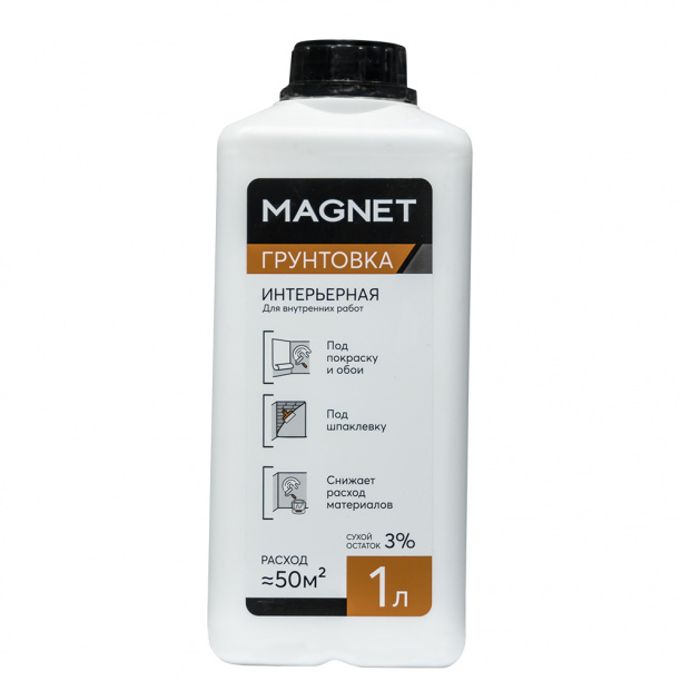 Интерьерная грунтовка MAGNET 1 л от магазина ЛесКонПром.ру