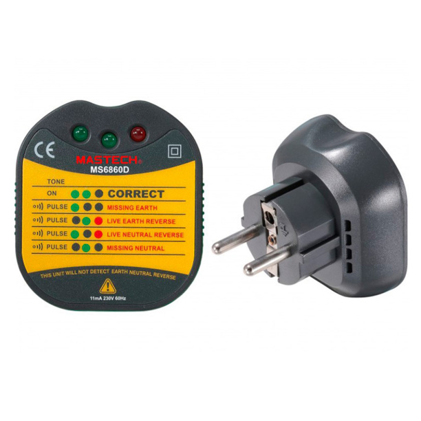 Тестер розеток MASTECH MS6860D от магазина ЛесКонПром.ру