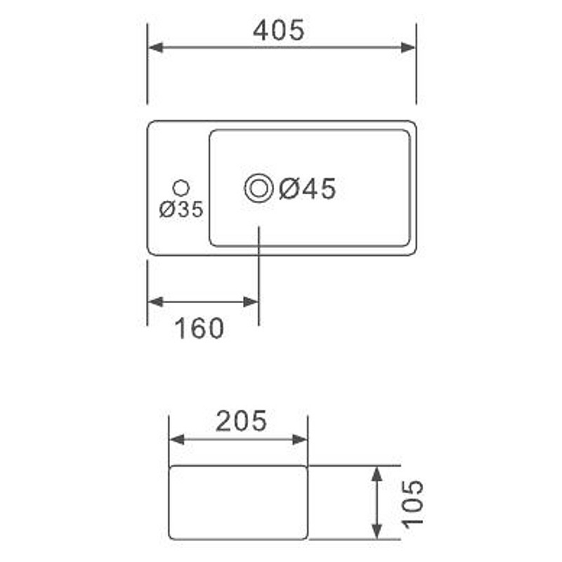 Раковина Gappo 40 R GT706R Белая от магазина ЛесКонПром.ру