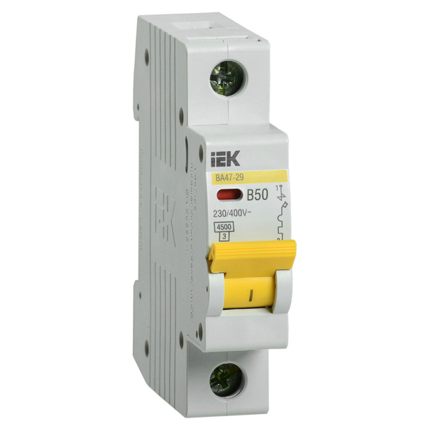 Выключатель автоматический IEK 1п 50 А В от магазина ЛесКонПром.ру