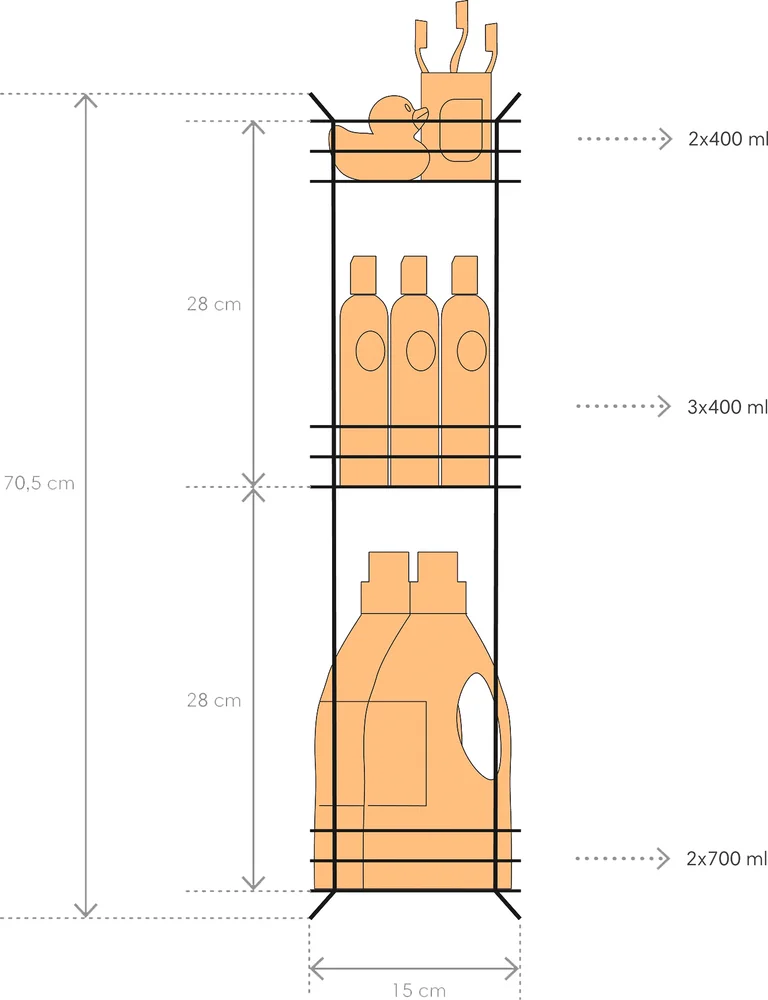Полка ЧМЗ 501-009-01 3-ярусная, напольная от магазина ЛесКонПром.ру