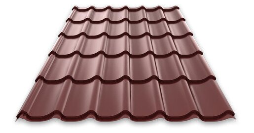 Металлочерепица Металл Профиль Монтеррей 0,5 мм PE RAL 3005 от магазина ЛесКонПром.ру