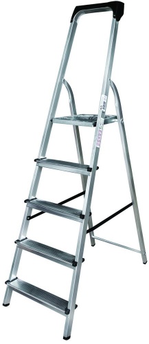 Стремянка алюминиевая с органайзером Новая Высота 5 ступеней (арт. 1115105) от магазина ЛесКонПром.ру