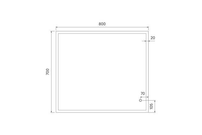 Зеркало IDDIS Brick 80534431 от магазина ЛесКонПром.ру