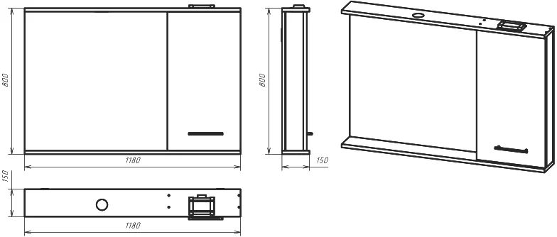 Зеркало Misty Респект 120 R от магазина ЛесКонПром.ру