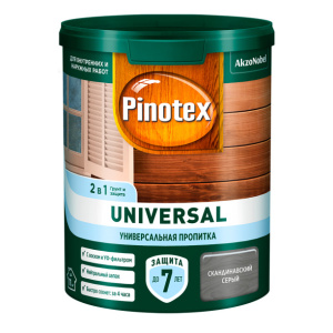 Пропитка универсальная акриловая Pinotex Universal 0,9 л скандинавский серый