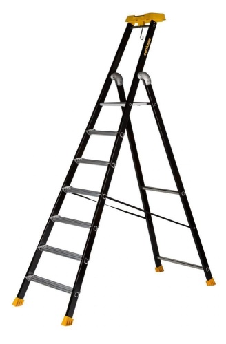 Стремянка алюминиевая профессиональная анодированная с полочкой Centaure 7 ступеней MP (арт.439207) от магазина ЛесКонПром.ру