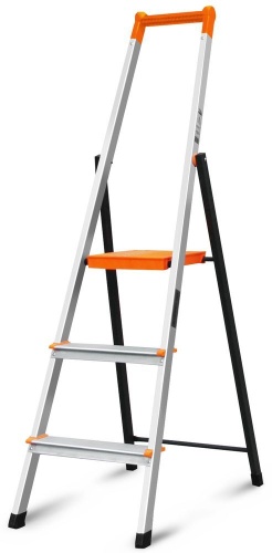 Стремянка алюминиевая анодированная Эйфель 3 ступени (арт. Фаворит-Профи 103) от магазина ЛесКонПром.ру