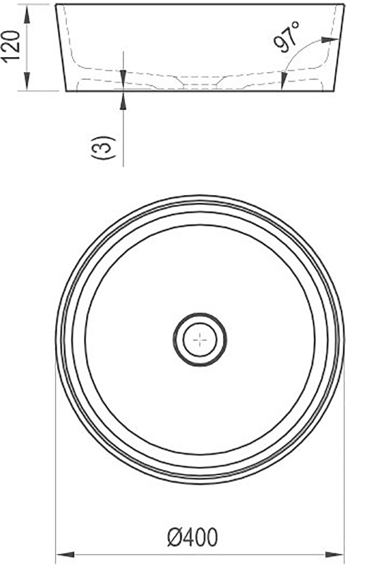 Раковина-чаша Ravak Moon 1 40 XJN01300000 Белая от магазина ЛесКонПром.ру