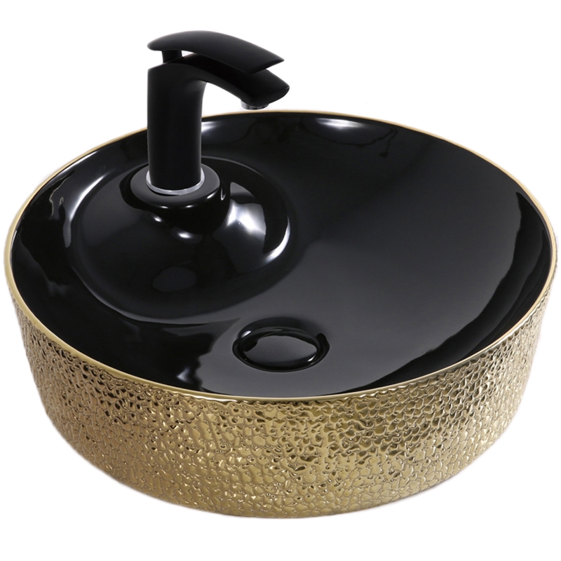 Раковина-чаша Mira 45 MR-4545BG Черная Золото от магазина ЛесКонПром.ру
