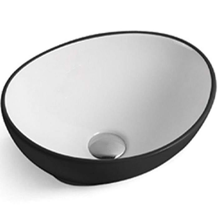 Раковина-чаша CeramaLux 40 7138BW Белая Черная от магазина ЛесКонПром.ру
