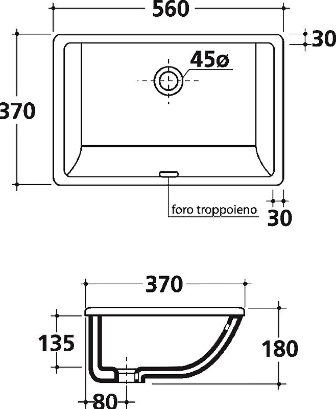 Раковина Galassia 56 2035 Белая от магазина ЛесКонПром.ру