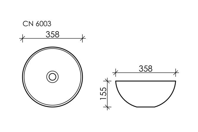 Умывальник накладной CERAMICA NOVA Element 80551276 от магазина ЛесКонПром.ру