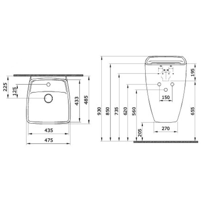 Раковина Bocchi Firenze 48 1082-005-0126 Черная глянцевая от магазина ЛесКонПром.ру