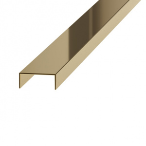 Планка декоративная EVISO Про П-тип 20 мм золото