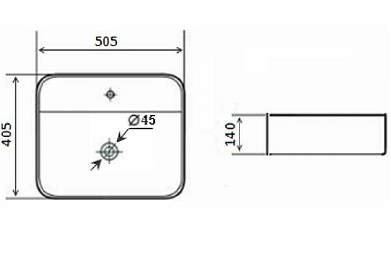 Раковина Timo Inari 50 TK-505MB Черная матовая от магазина ЛесКонПром.ру