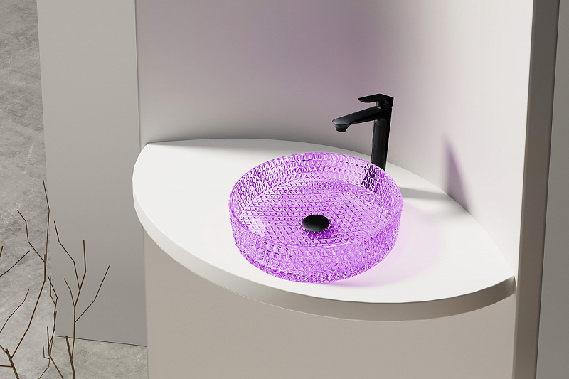 Раковина-чаша Abber Glas 40 AK2301P Фиолетовая от магазина ЛесКонПром.ру