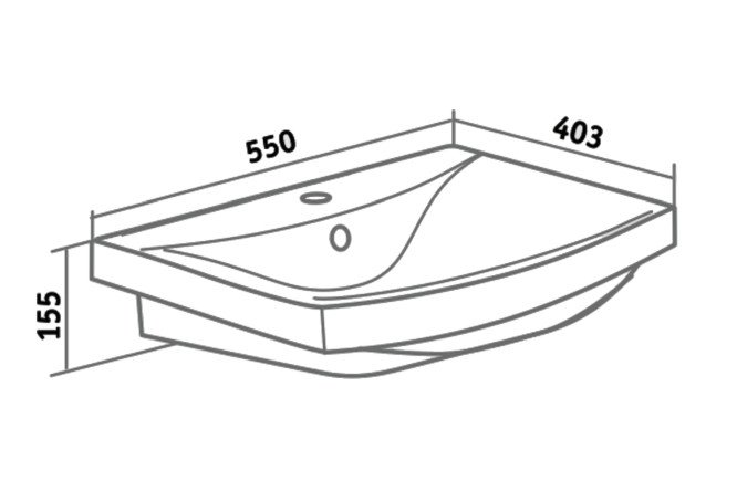 Умывальник полувстраиваемый Carina 80538151 от магазина ЛесКонПром.ру