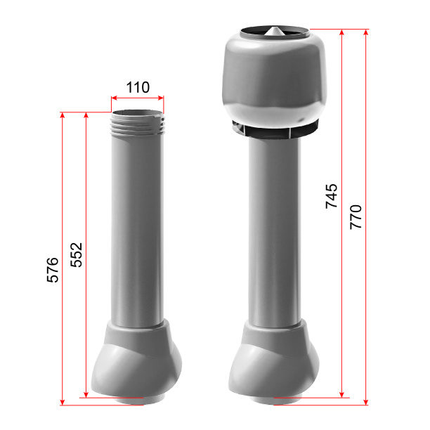 Вентиляционный выход ТЕХНОНИКОЛЬ D110 мм зеленый от магазина ЛесКонПром.ру