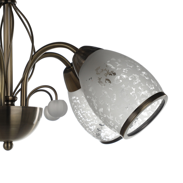 Люстра NEODECO Агапия 5х40 Вт Е14 бронза от магазина ЛесКонПром.ру