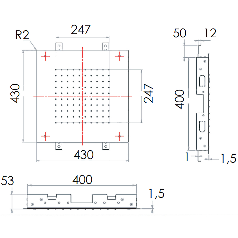 Верхний душ Remer 357SFS43 Хром от магазина ЛесКонПром.ру