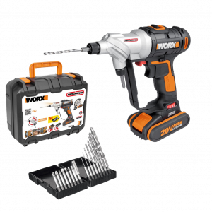 Дрель-шуруповерт WORX Switchdriver WX176.2 аккумуляторная 20V 20Нм, с АКБ на 2Ач и ЗУ, в кейсе