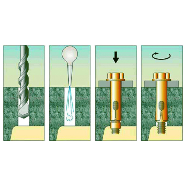 Болт анкерный с гайкой D16х220 мм от магазина ЛесКонПром.ру