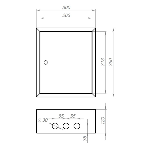 Щит распределительный навесной TDM Народный ЩРН-24 от магазина ЛесКонПром.ру