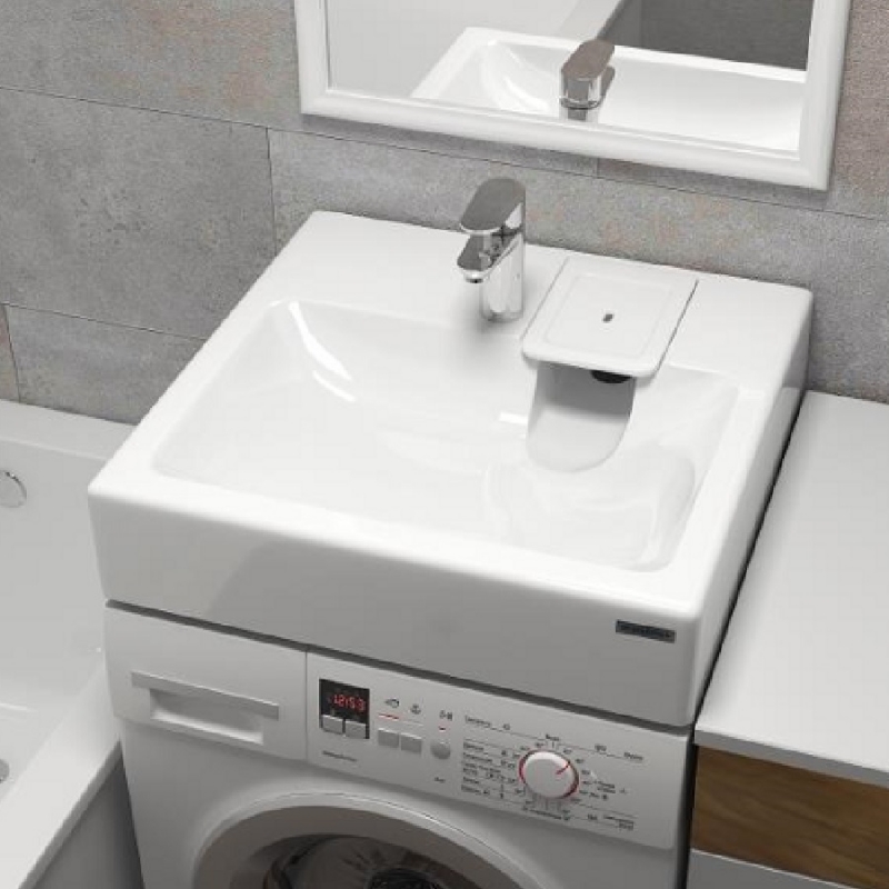 Раковина Paulmark Welt 60 PM730431 на стиральную машину Белая от магазина ЛесКонПром.ру