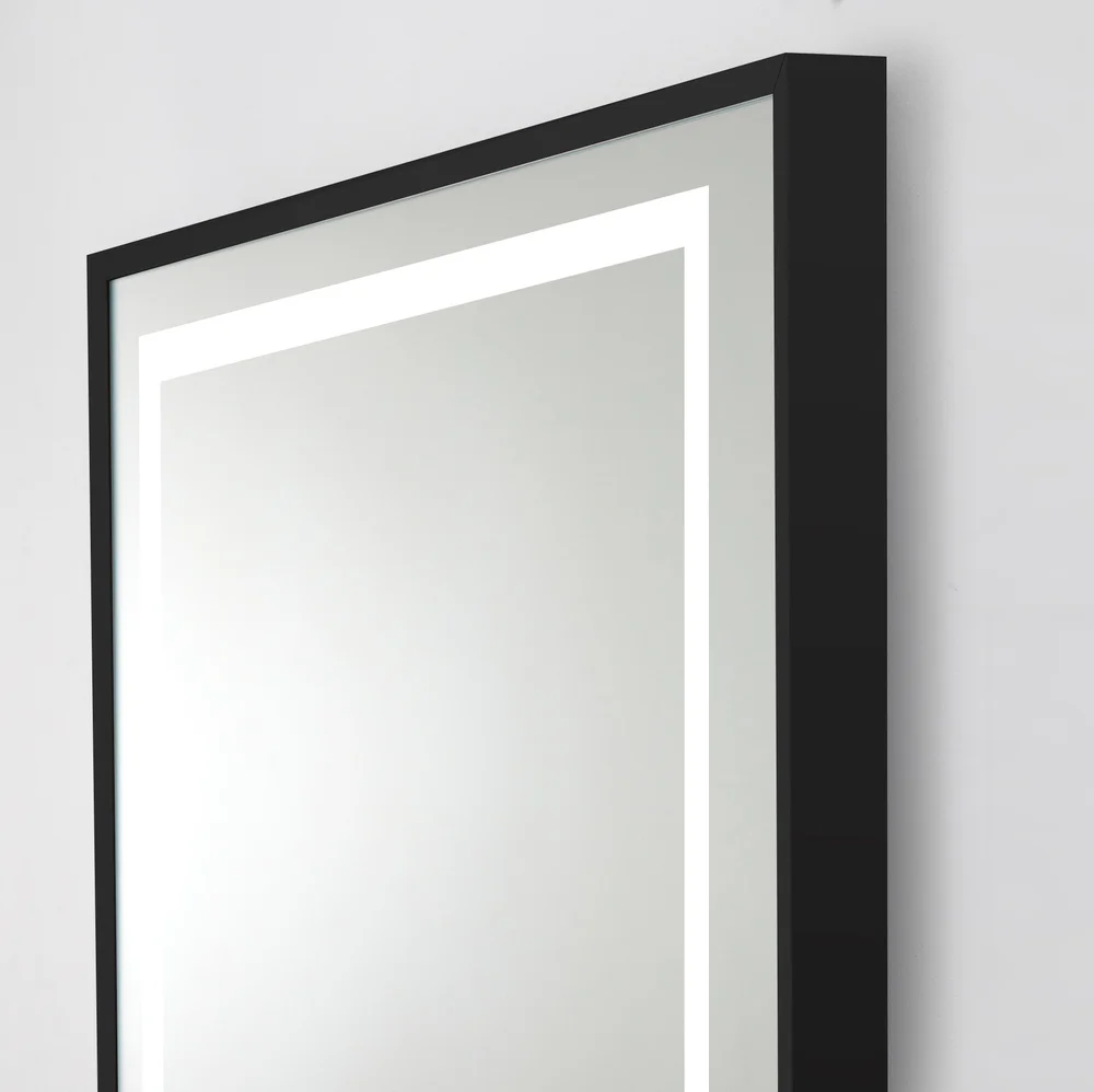 Зеркало BelBagno Kraft SPC-KRAFT-885-785-TCH-WARM-NERO черное, с подогревом от магазина ЛесКонПром.ру