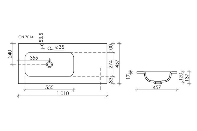 Умывальник накладной CERAMICA NOVA Element 80551266 от магазина ЛесКонПром.ру
